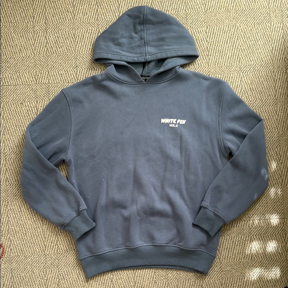 White Fox Blue Hoodie with Logo xs/s